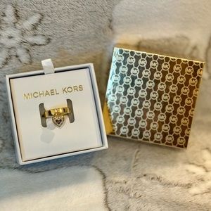 Michael Kors Heart Charm Dangle ring Size: 6